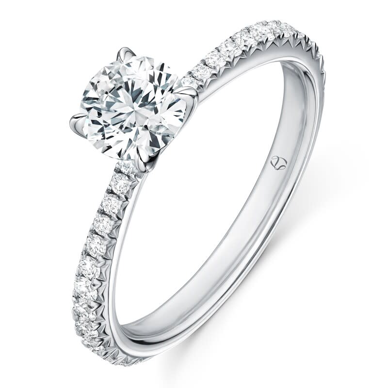 Hearts On Fire_Vela Solitaire 鉑金鑲鑽戒指 主鑽約0.30ct NTD108,000起