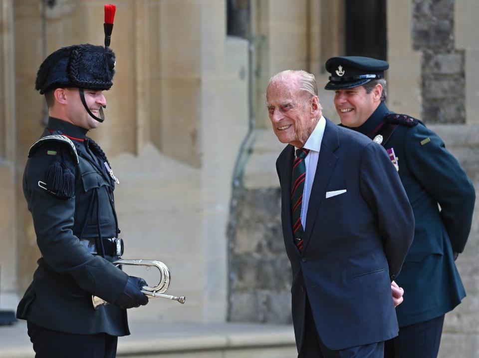 <p>The same summer that he attended his granddaughter Princess Beatrice and Edoardo Mapelli Mozzi's wedding, Prince Philip appeared at a socially distanced ceremony at Windsor Castle to hand over his role of Colonel-in-Chief of the Rifles military regiment to his daughter-in-law, Duchess Camilla of Cornwall. He had previously held the position for nearly seven decades.</p><p>The Duke of Edinburgh died at the age of 99 on April 9, 2021 at Windsor Castle. </p>