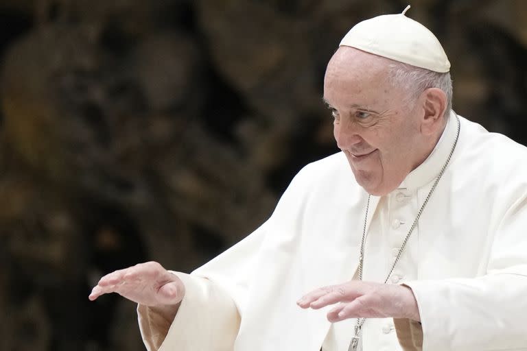 El Papa, hoy, durante un evento con alumnos de escuelas italianas en el Vaticano