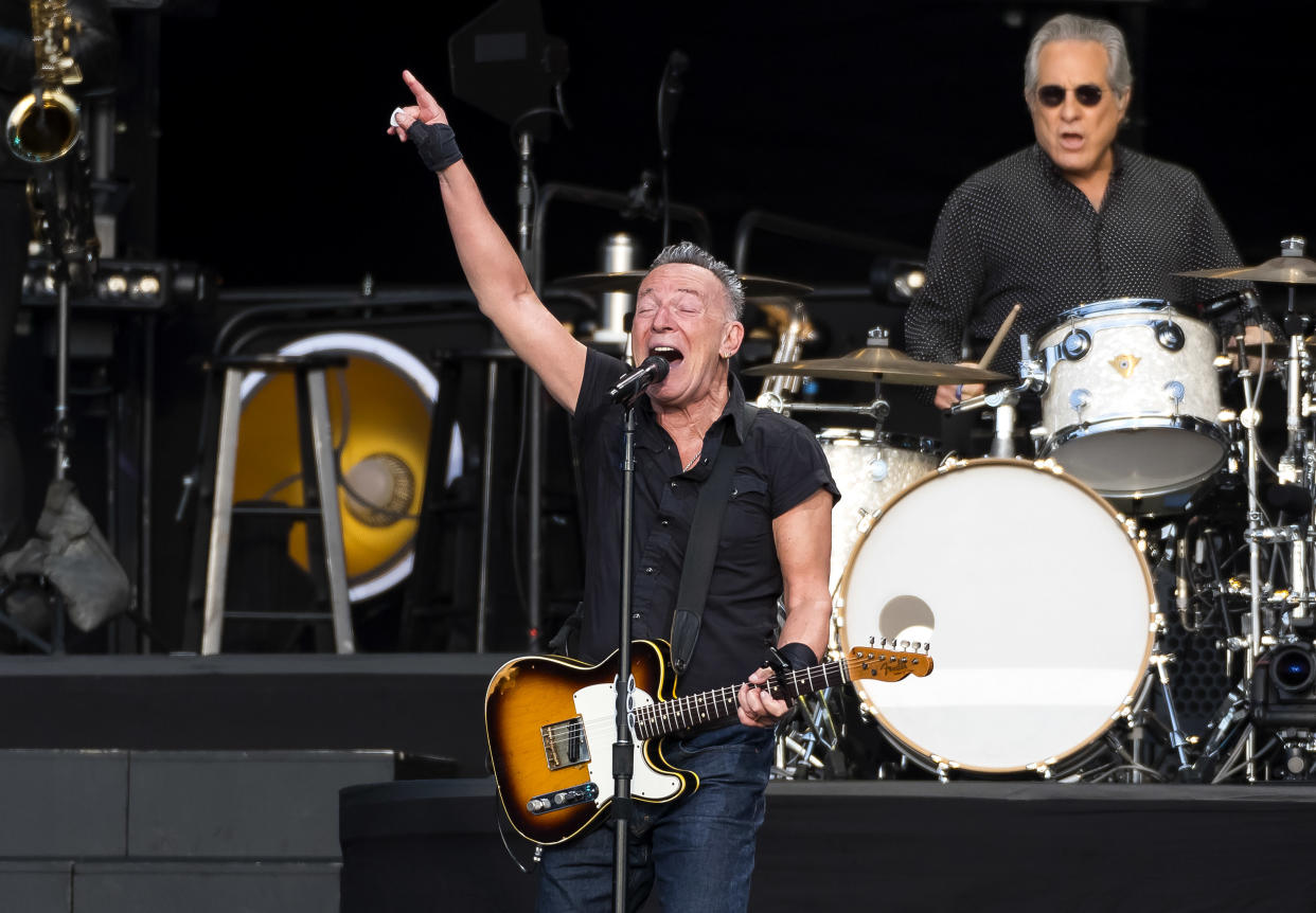 Bruce Springsteen performs at Hyde Park in London last year.
