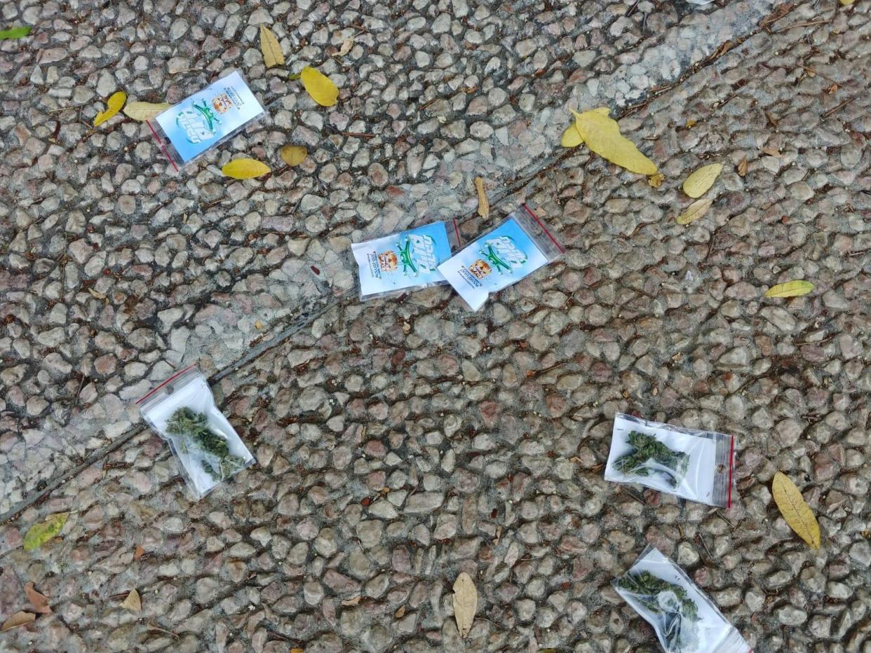 Cannabis dropped on Tel-Aviv, Israel. September 2020.