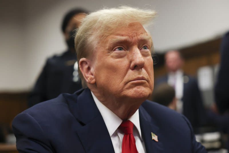 Prosecutors are set Tuesday to try to convince the judge in Donald Trump's falsification of business records trial in New York that the former president should be held in contempt for multiple alleged breaches of an order preventing him from attacking witnesses, jurors or anyone else involved in the case. Pool Photo by Yuki Iwamura/UPI