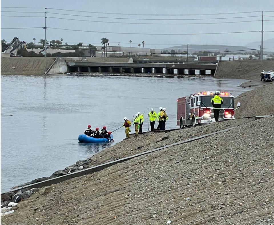 The Ontario Fire Department reported on Tuesday afternoon that one person was found deceased and two more missing after six subjects were swept away in a wash in the 1200 block of East Fourth Street.