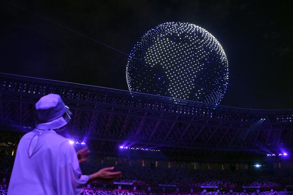 Drone Globe at 2020 Olympics.