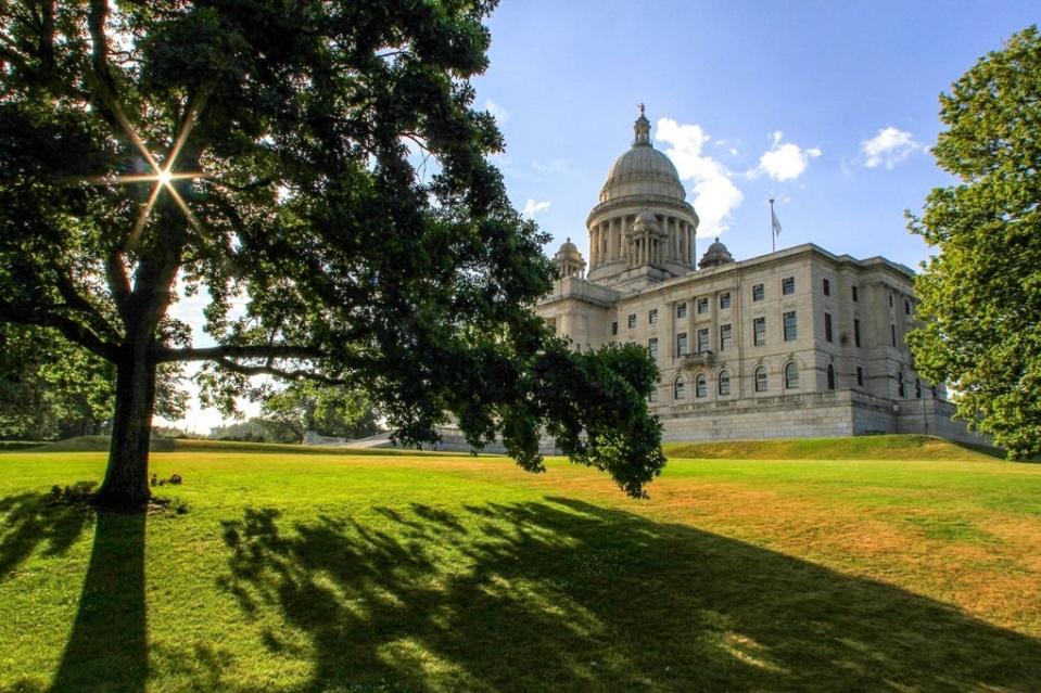 The grounds of the Rhode Island State House. If Gov. Dan McKee accepts the Department of Revenue's proposal to publicly list all state-tax debts of at least $25,000, the change would go next to the General Assembly.