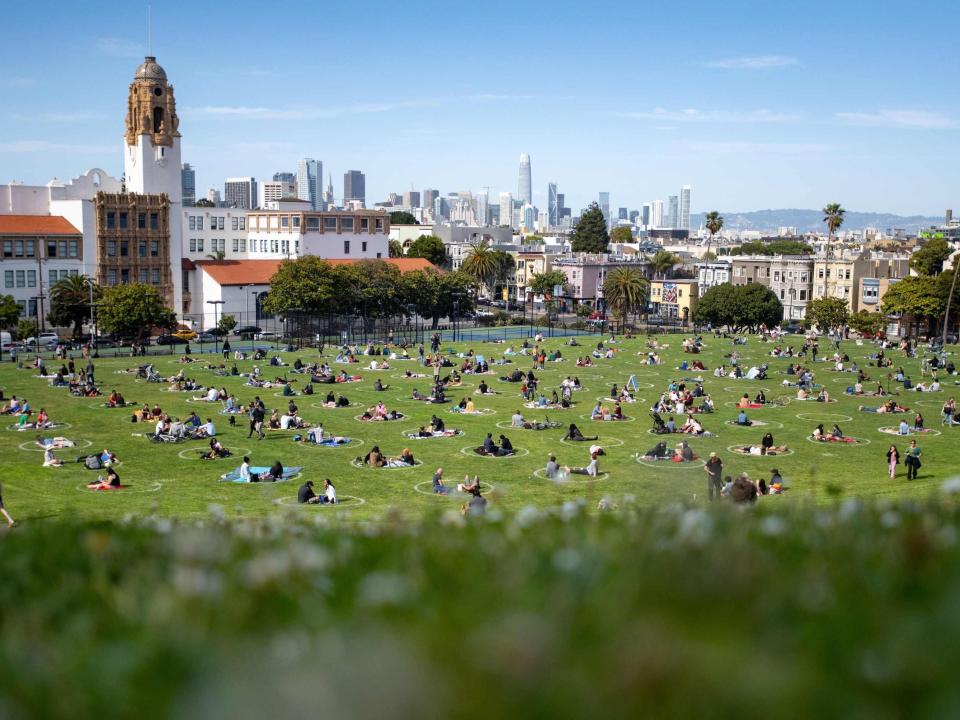 San Francisco coronavirus Delores Park