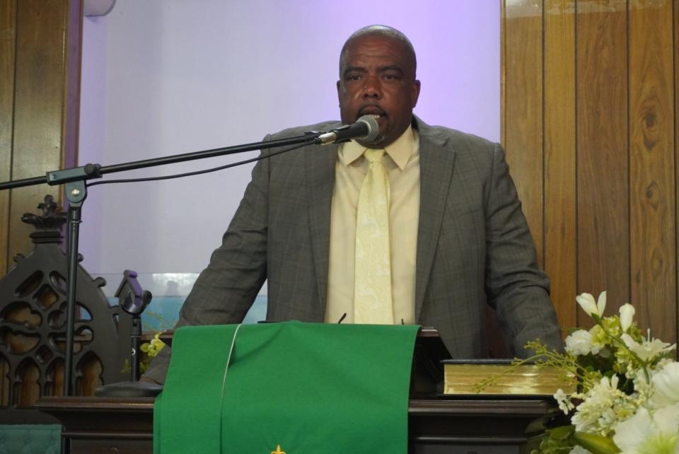 Pastor Keith Smith of Emanuel Baptist Church in Gainesville was the guest speaker Sunday at Mount Olive Primitive Baptist Church during a service celebrating Pastor Christopher Whitehead's 2nd anniversary as pastor of the church.
(Credit: Photo provided by Voleer Thomas)