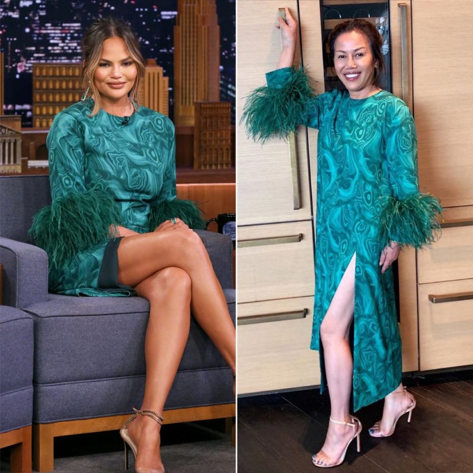 It's no surprise that the mom of clapback queen Chrissy is an expert-level troll herself. Vilailuck <a href="https://people.com/style/chrissy-teigen-mom-vilailuck-teigen-wear-same-dress/" rel="nofollow noopener" target="_blank" data-ylk="slk:posted a shot to her Instagram;elm:context_link;itc:0;sec:content-canvas" class="link ">posted a shot to her Instagram</a> of herself wearing <a href="https://click.linksynergy.com/deeplink?id=93xLBvPhAeE&mid=24449&murl=https%3A%2F%2Fwww.net-a-porter.com%2Fus%2Fen%2Fproduct%2F1163157&u1=PEO%2CCelebMomsandDaughtersWhoShareClothes%2Caapatoff%2CUnc%2CGal%2C264178%2C201910%2CI" rel="nofollow noopener" target="_blank" data-ylk="slk:Chrissy's $925 16Arlington dress;elm:context_link;itc:0;sec:content-canvas" class="link ">Chrissy's $925 16Arlington dress</a> and wrote "So Who wore better?" - to which the model responded, "oh my god you dork."