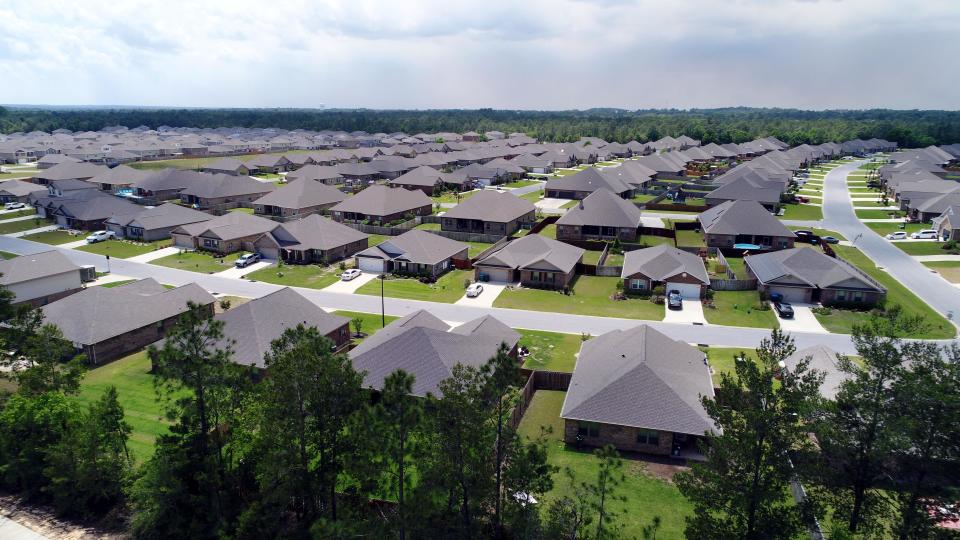 Redstone Commons is one of many new residential developments completed or in the works in Crestview. New homes like these will contribute thousands of dollars to the city's property tax revenue.