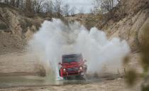 <p>The <a rel="nofollow noopener" href="https://www.caranddriver.com/reviews/2017-mercedes-benz-g550-4x4-test-review" target="_blank" data-ylk="slk:Mercedes-Benz G550 4x4 Squared;elm:context_link;itc:0;sec:content-canvas" class="link ">Mercedes-Benz G550 4x4 Squared</a>'s name may defy most text editors-the "Squared" part is supposed to be represented by the superscript "2," like an exponent in a math equation-but its reason for being is easy to describe: With insane ground clearance, massive tires, and portal axles, the G550 is designed to make a splash-both literally and figuratively.</p>