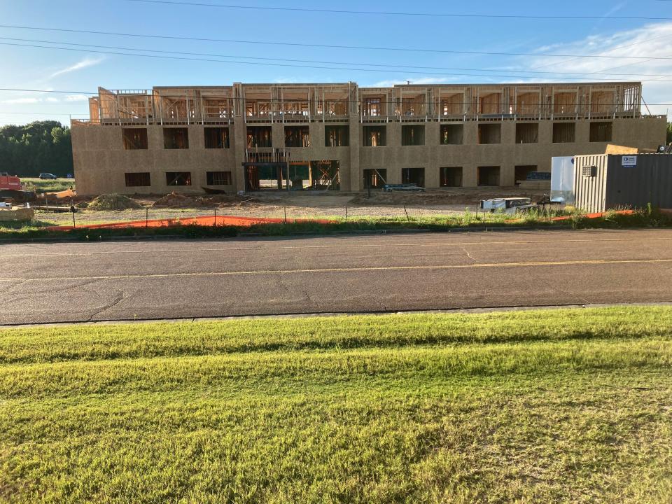 An 85-room Holiday Inn Express is being built next to an existing Fairfield Inn & Suites hotel off Houston Levee Road in Collierville