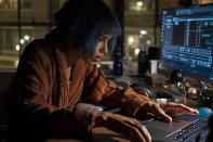 This image released by Warner Bros. Pictures shows Zoë Kravitz in a scene from "KIMI." (Warner Bros. Pictures via AP)