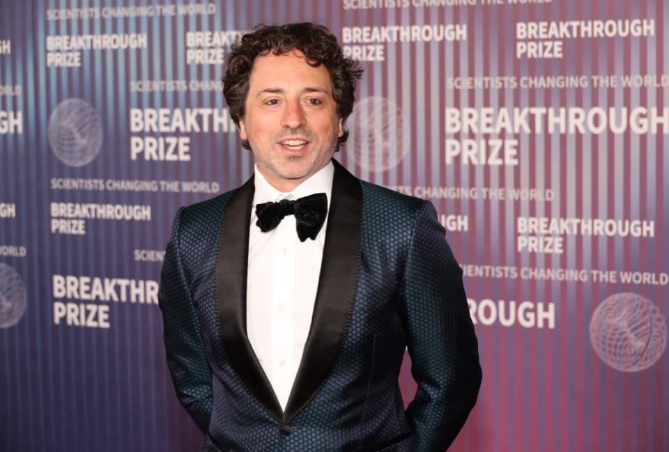 Sergey Brin at the tenth Breakthrough Prize ceremony held at the Academy Museum of Motion Pictures on April 13, 2024 in Los Angeles, California