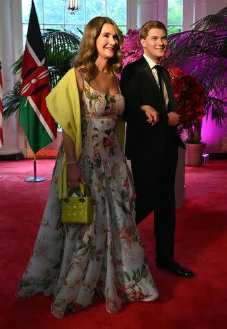 <p>SAUL LOEB/AFP via Getty</p> Melinda French Gates and Rory Gates arrive at the State Dinner for Kenyan President William Ruto and his wife Rachel Ruto