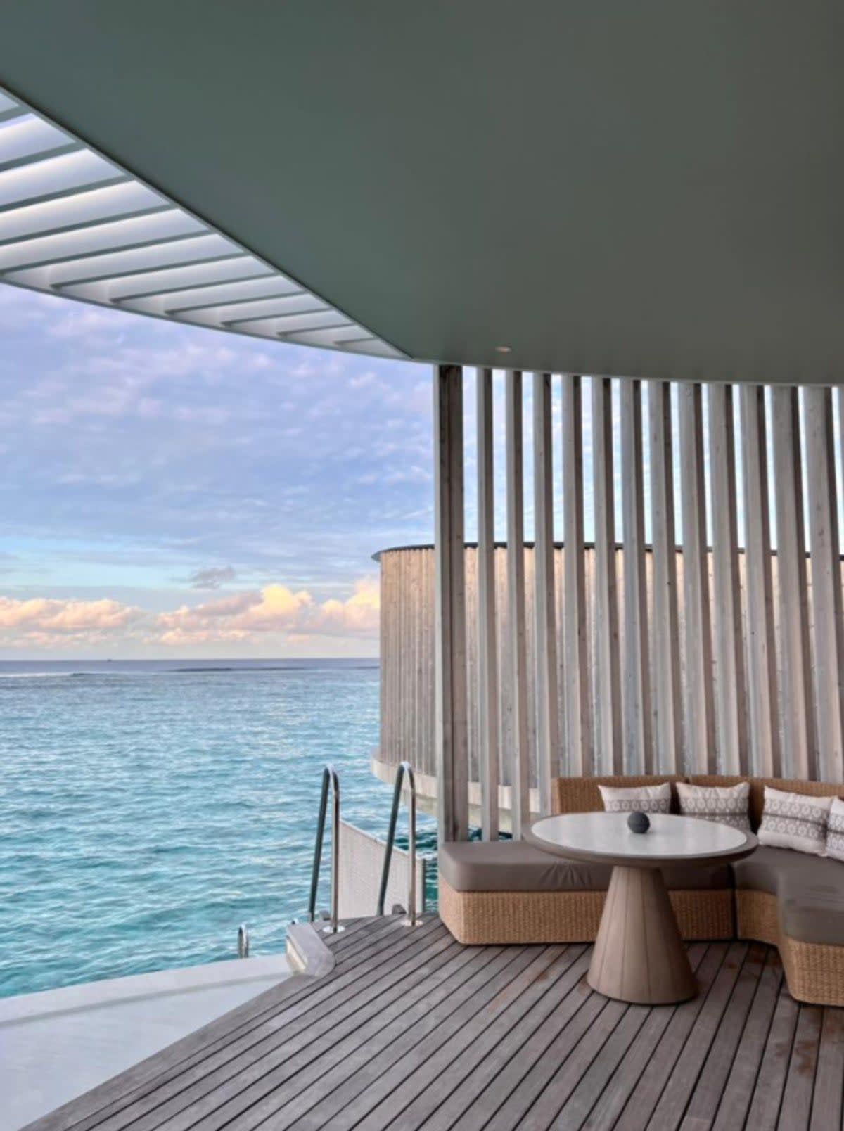 A view of a room at The Ritz-Carlton Maldives Fari Islands resort (Supplied by Xu Yitong)