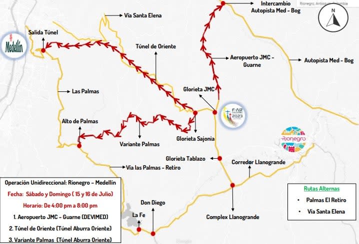 Movilidad Feria Aeronáutica en Rionegro 15 y 16 de julio