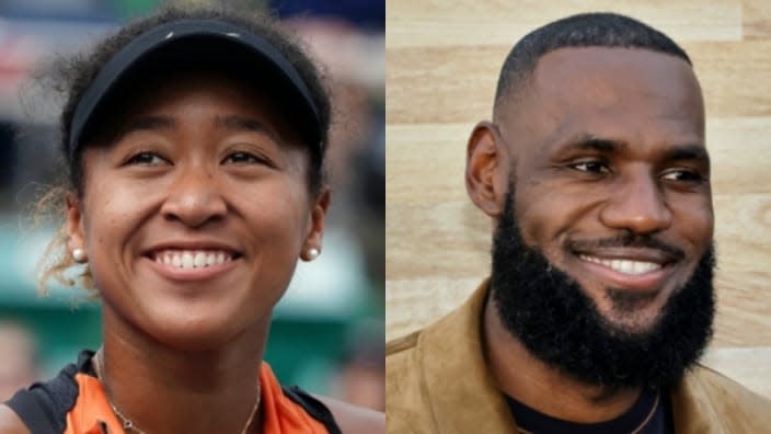 Tennis superstar Naomi Osaka (left) and NBA legend LeBron James (right) are joining forces to create a new business venture, Hana Kuma. (Photos: Koji Watanabe/Getty Images and Kevin Winter/Getty Images)