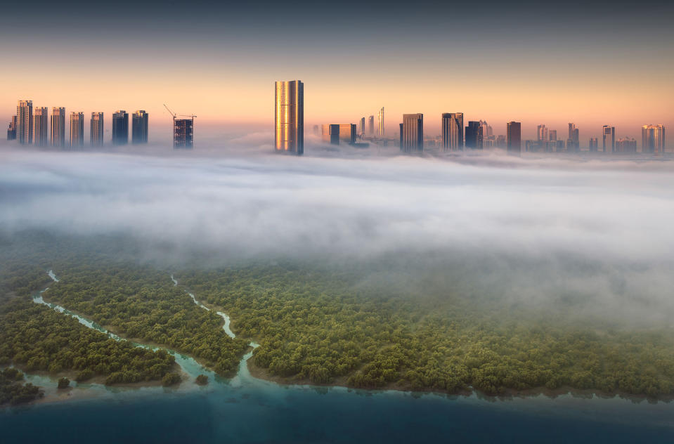 Abu Dhabi in the clouds