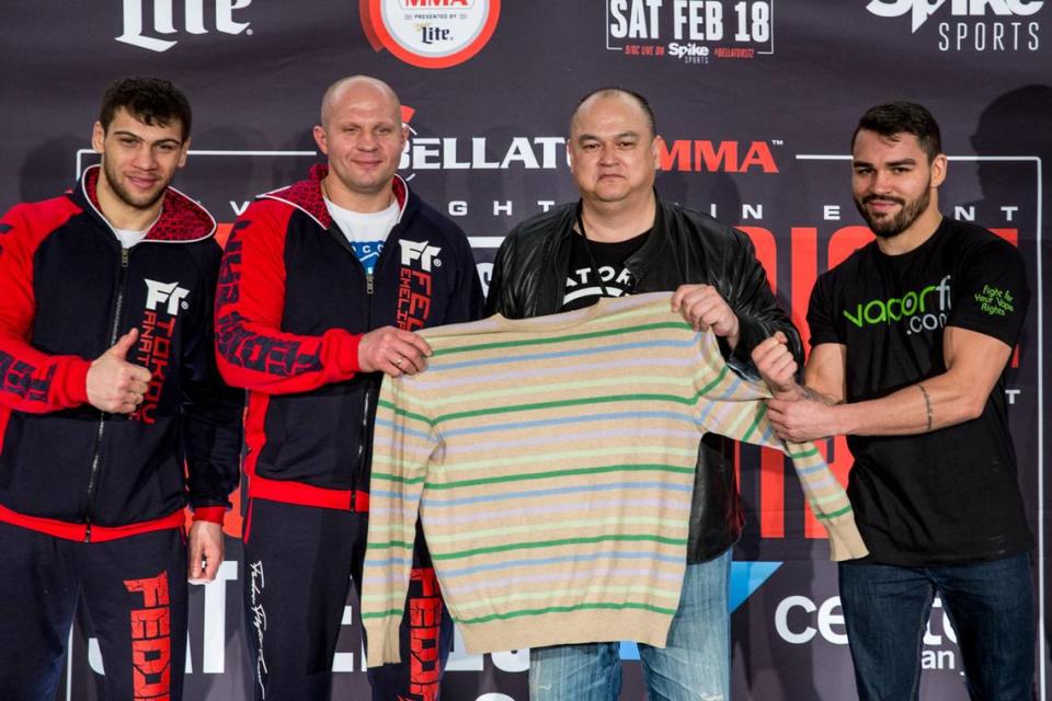 Bellator MMA President Scott Coker (third from left).