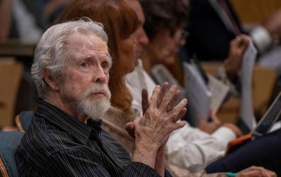 Archaeologist Bob Carr, who is leading the excavation of an extensive prehistoric indigenous site on the Miami River in Brickell that’s slated for redevelopment by the Related Group, listens during a historic preservation board hearing at Miami City Hall. A portion of the site was designated an archaeological landmark, but Related can still build a tower on it.