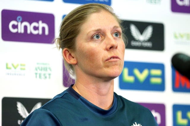 Heather Knight is the captain of the England women's cricket team (Nigel French/PA)