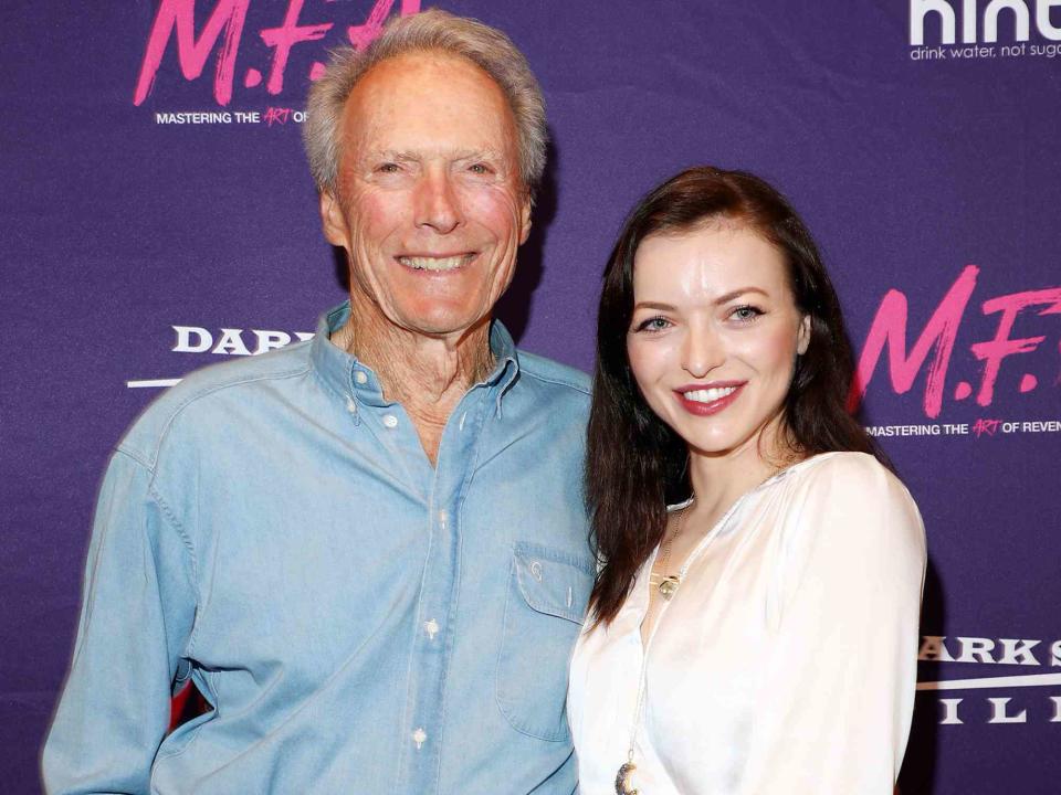 <p>Sara Jaye Weiss/Shutterstock</p> Clint Eastwood and Francesca Fisher-Eastwood at the 