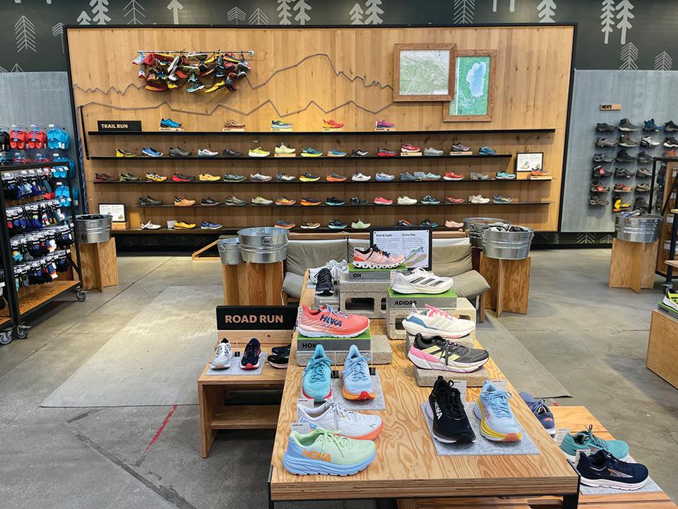 The running shoes section inside REI Co-op’s store in Burbank, Calif. - Credit: Courtesy of REI Co-op