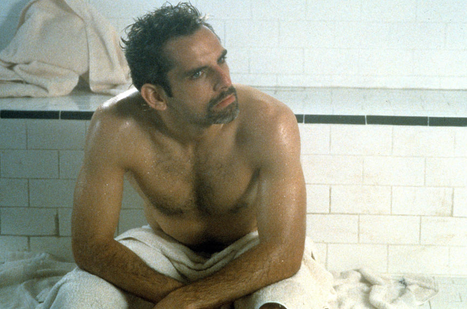 Ben Stiller sitting in a sauna in a scene from the film 'Your Friends &amp; Neighbors', 1998