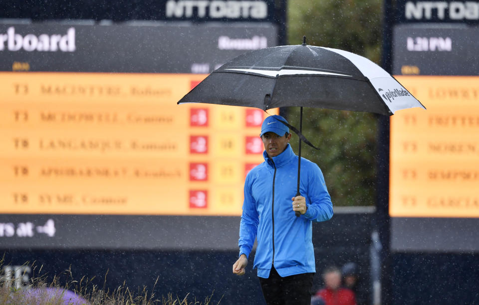 Not a great day for Rory McIlroy and several others. (Getty)