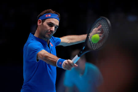 Tennis - ATP Finals - The O2, London, Britain - November 15, 2018 Switzerland's Roger Federer in action during his group stage match against South Africa's Kevin Anderson Action Images via Reuters/Andrew Couldridge