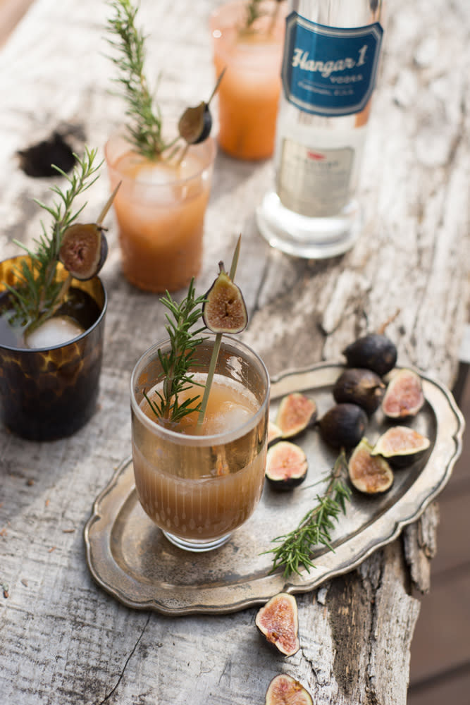 Grilled Fig & Rosemary Cocktail