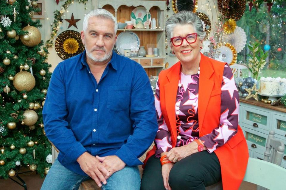 Paul Hollywood and Prue Leith The Great Christmas Bake Off