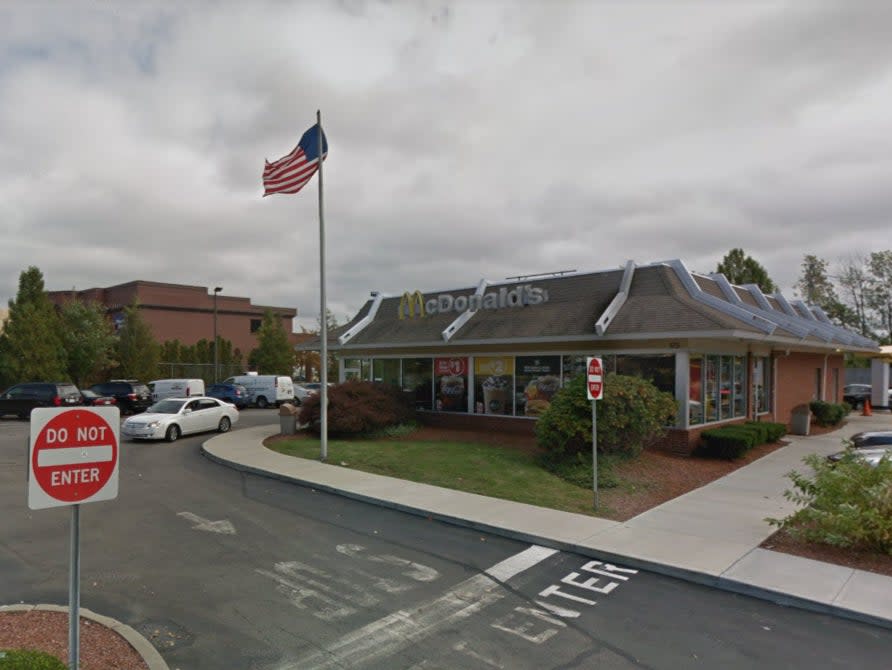 A McDonald’s in Worcester, Massachusetts, where a 38-year-old woman was arrested on Tuesday  (GoogleStreetView)