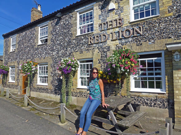 Mandatory Credit: Photo by Solent News/REX Shutterstock (5052814ai)  Cathy Price outside the Red Lion in Hockwold Woman visits all 656 pubs in Britain called 'Red Lion' - 06 Sep 2015 *Full story: http://www.rexfeatures.com/nanolink/qywc A dedicated mother has completed the country's longest pub crawl - after drinking in every Red Lion in the UK. Cathy Price, 56, has spent almost five years trekking across the country visiting all of the 656 taverns with the most common name in Britain. The personal trainer, travelled a staggering 90,000 miles to cross off each of the pubs on her incredibly long list. Her ambitious hunt has set her back more than ï¿½16,000 but she today said it has been 'an amazing experience' and has 'no regrets'. And she was thrilled to raise a glass in the Red Lion pub in Northmoor, Oxon, to complete her list ? which she started in April 2011. Miss Price, of Preston, Lancs, started the adventure after noticing a sign in a Red Lion pub in the Lake District which said it was the most common pub name in Britain. 