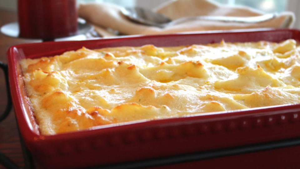 <p>Melissa Sperka</p><p>Don't wait for a holiday to make these creamy taters!</p><p><strong>Get the recipe: <a href="https://parade.com/2130/melissasperka/baked-garlic-herb-mashed-potatoes/" rel="nofollow noopener" target="_blank" data-ylk="slk:Baked Garlic-Herb Mashed Potatoes;elm:context_link;itc:0;sec:content-canvas" class="link ">Baked Garlic-Herb Mashed Potatoes</a></strong></p>