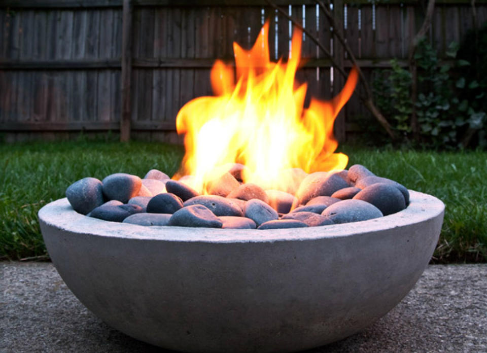 <body> <p>For a no-fuss <a rel="nofollow noopener" href=" http://www.bobvila.com/verona-custom-gas-fire-pit/2457-13-fire-pits-we-love/slideshows?bv=yahoo" target="_blank" data-ylk="slk:fire pit;elm:context_link;itc:0;sec:content-canvas" class="link ">fire pit</a> that's easy on the eyes <em>and</em> easy to maintain, look no further. All you'll need is some concrete and large mixing bowls. Canisters of gel fuel supply the fire, so no wood is necessary, and you’ll have no ash clean-up after you’ve toasted marshmallows. You control the size by your choice of bowls for the mold. So, make it as small or large as you like.</p> <p><strong>Related: <a rel="nofollow noopener" href=" http://www.bobvila.com/pellet-fire-pit/48685-no-money-to-burn-9-fire-pits-you-can-afford/slideshows?bv=yahoo" target="_blank" data-ylk="slk:No Money to Burn? 9 Fire Pits You Can Afford;elm:context_link;itc:0;sec:content-canvas" class="link ">No Money to Burn? 9 Fire Pits You Can Afford</a> </strong> </p> </body>