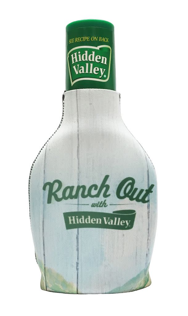 Buy the <a href="https://www.flavourgallery.com/collections/hidden-valley-ranch/products/hidden-valley-bottle-cozie" target="_blank">Hidden Valley bottle coozie</a>&nbsp;for $20