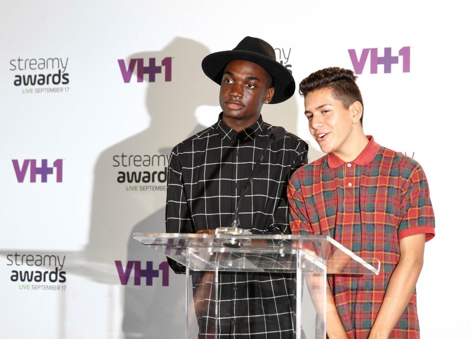 Rickey Thompson and Lohanthony attend The 5th Annual Streamy Awards Nomination Celebration at Annenberg Community Beach House on August 12, 2015 in Santa Monica, California.