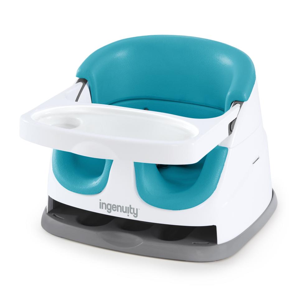 2) 2-in-1 Booster Feeding and Floor Seat with Self-Storing Tray