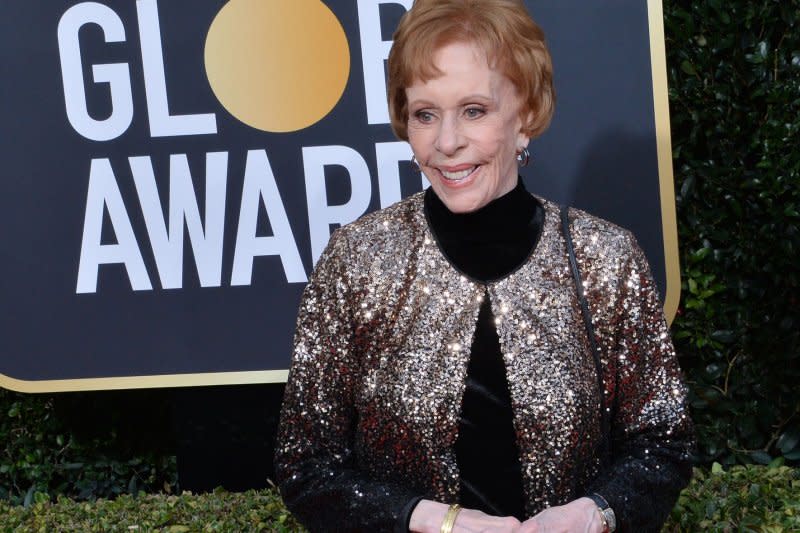 Carol Burnett attends the Golden Globe Awards, honoring the best in film and American television of 2020 at the Beverly Hilton Hotel in Beverly Hills, Calif., on January 5. File Photo by Jim Ruymen/UPI