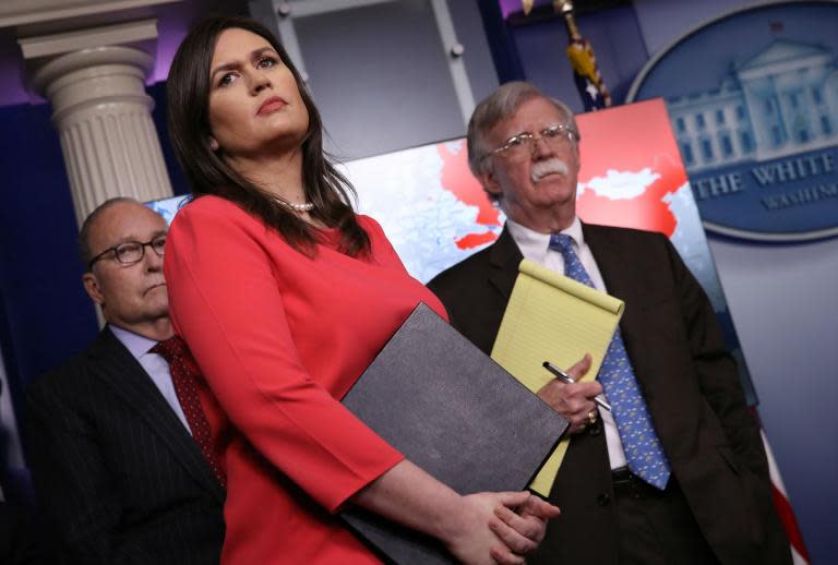 White House press secretary Sarah Sanders questioned by investigators probing Russian election meddling