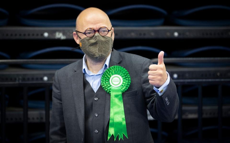 Co-leader of the Scottish Green Party Patrick Harvie arrives at the count for the Scottish Parliamentary Elections - Jane Barlow/PA