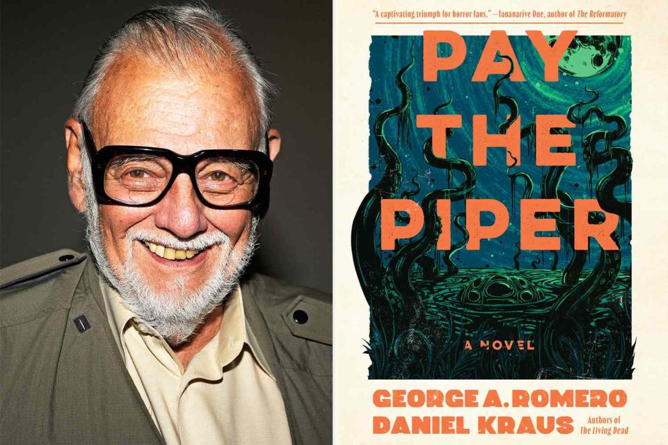 <p>Michael Tullberg/Getty; Cover design by Patrick Sullivan and Igor Satanovsky, Art by Evangeline Gallagher, Published by Union Square & Co</p> George A. Romero and the cover of 