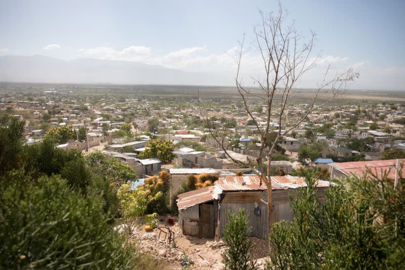 Houses are seen in Canaan, on the outskirts of Port-au-Prince