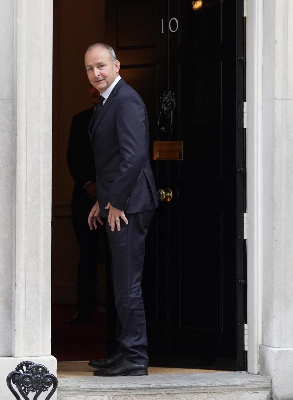 Irish premier Micheal Martin met the Prime Minister (Stefan Rousseau/PA) (PA Wire)