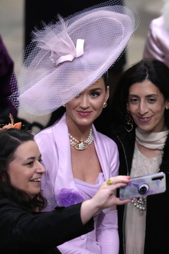 Brigitte Macron Pops in Louis Vuitton at King Charles III's