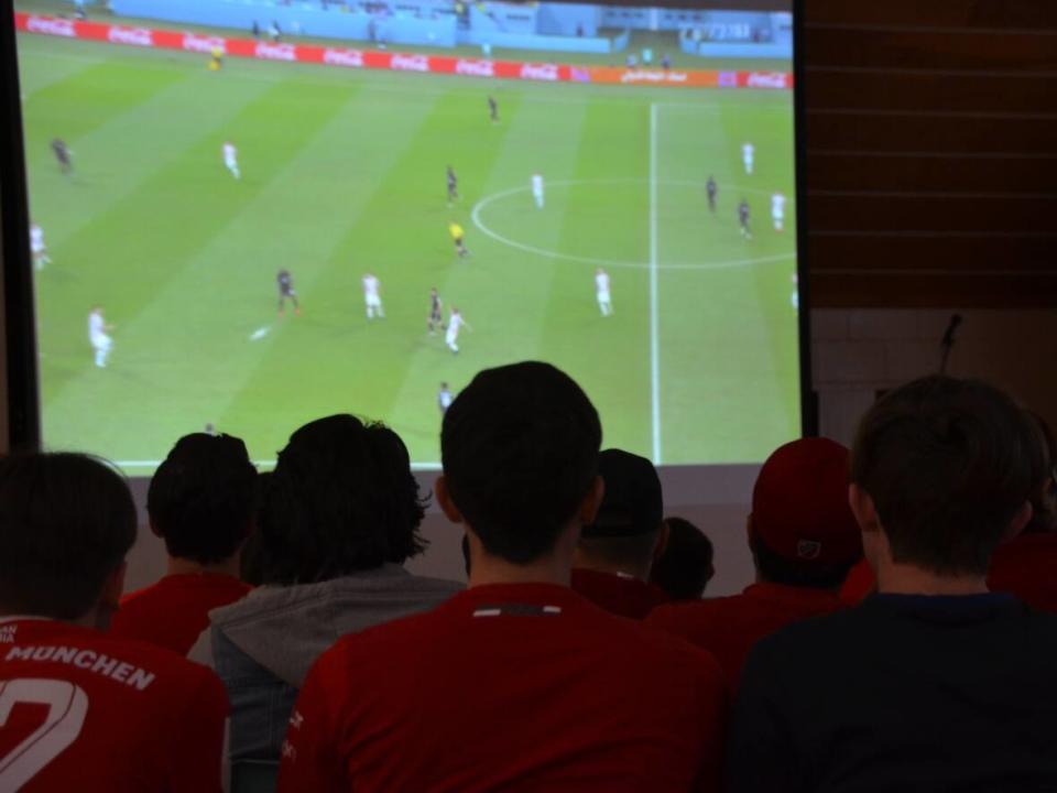 Soccer fans gathered across northern Ontario on Sunday to watch Canada fall 4-1 to Croatia.  (Erik White/CBC  - image credit)