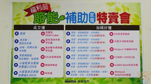 殺很大 買越多省越多 台灣LG電子「節能補助」家電福利品特賣會