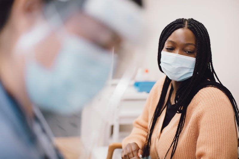 Black woman at doctor