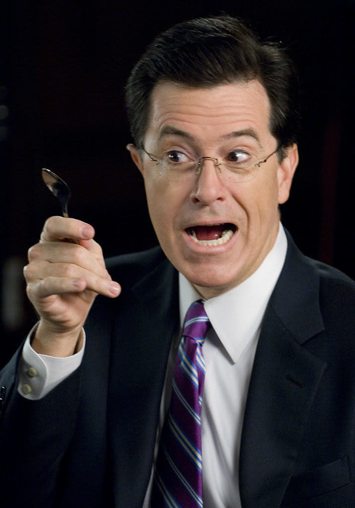 Closeup of Stephen Colbert